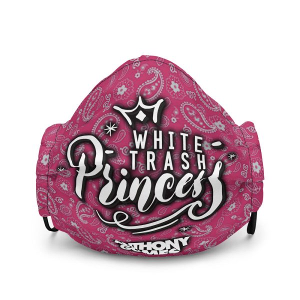 White Trash Princess Premium Face Mask (White or Black Straps) Discount