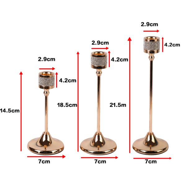 3 Pcs Candlestick Holder Hot on Sale