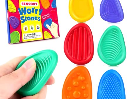 Sensory Silicone Stone 6 Pack Textured Discount