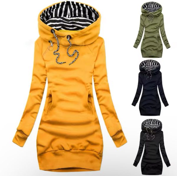 Women Hooded Dress Fashion