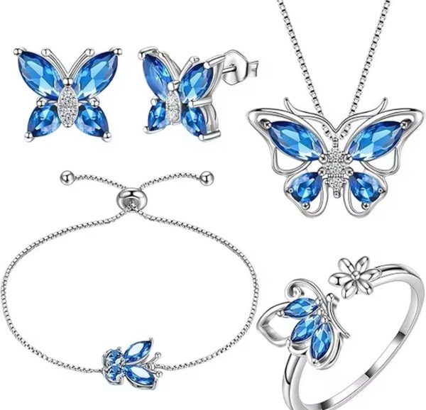 5pcs Butterfly Jewelry Set Online Sale