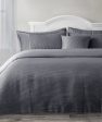 Waffle Woven Charcoal Duvet Cover Set Supply