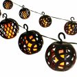 Solar LED Rattan Ball Flame Effect String Light Sale