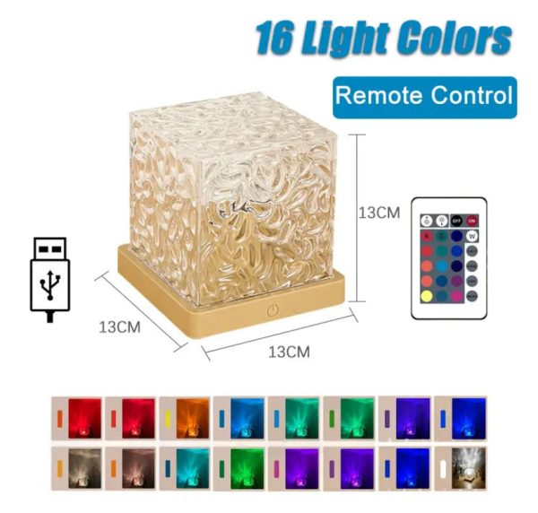 16 Colors Flame Crystal Lamp For Cheap