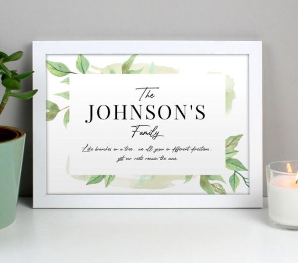 A4 Framed Personalised Print For Discount