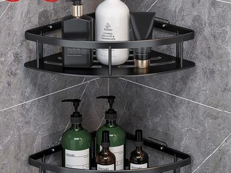 2Pcs Corner Shower Caddy Bathroom Storage Shelf Rack Basket Tray Organiser Tidy Supply