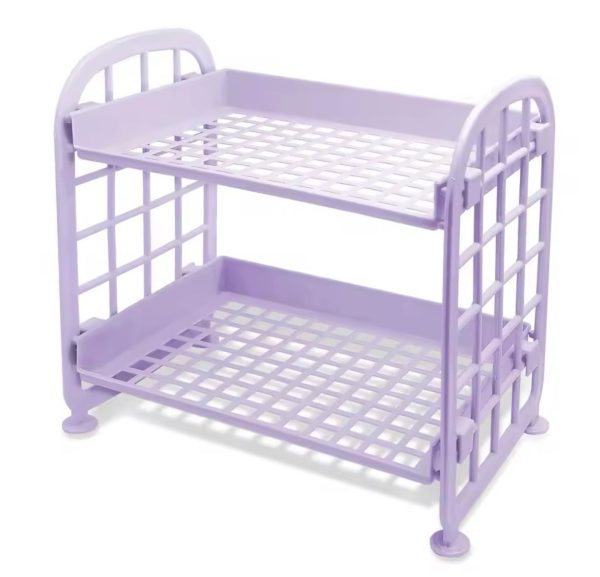 2-Tier Plastic Shelf Makeup Organizer Hot on Sale