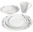 16 Piece Dinner Set Soup Side Dining Plates Mugs Kitchen Porcelain Crockery Set For Sale