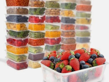 20 x Clear Plastic Containers Tubs with Lids For Cheap