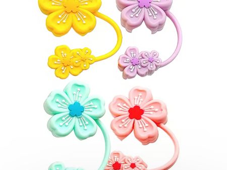 4 Flower Straw Stoppers Fashion