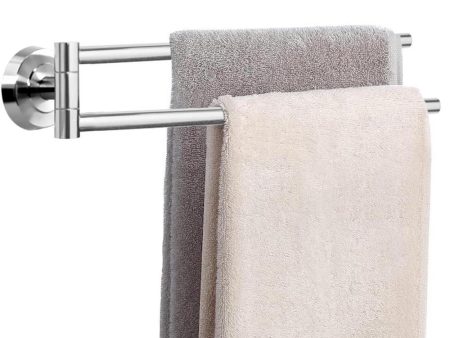 Towel Rail Double Swivel Wall Mounted 50cm Hot on Sale