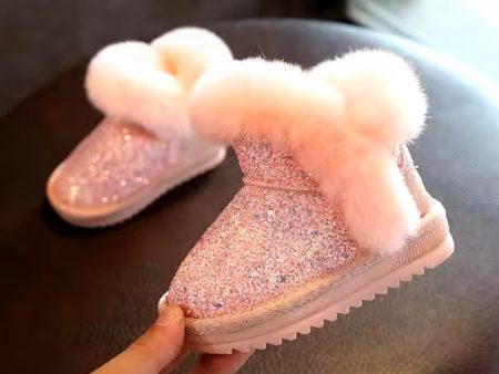 Toddler Fur Sparkly Boots Supply