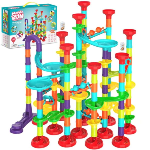 197 pieces Marble Run Set Hot on Sale