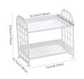 2-Tier Plastic Shelf Makeup Organizer Hot on Sale