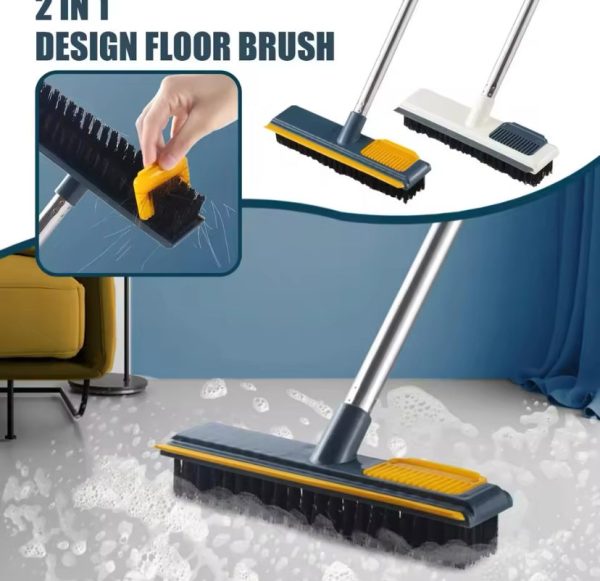 Adjustable 2-in-1 Floor Scrub Brush with Long Handle For Discount