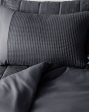 Waffle Woven Charcoal Duvet Cover Set Supply