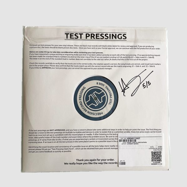 Containment Blues - Test Pressing - Only 5 Made - Signed and Numbered with Certificate of Authenticity Discount