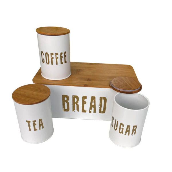 4 Pices Bread Bin Kitchen Set For Cheap