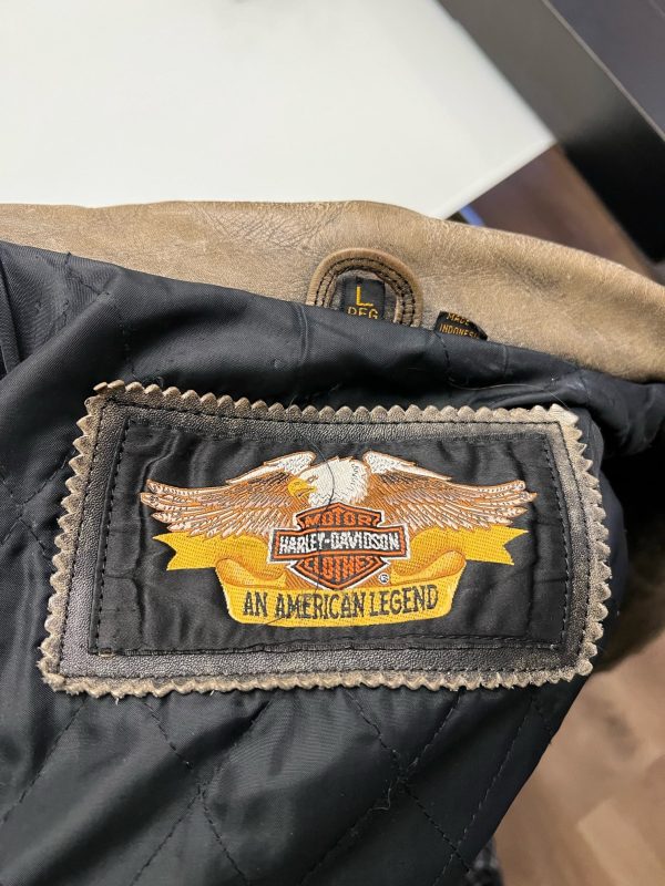 Vintage Harley Davidson Leather Jacket (Large) Cheap