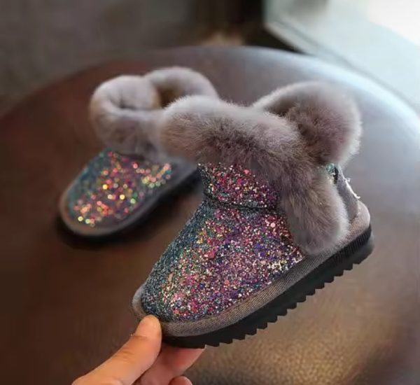 Toddler Fur Sparkly Boots Supply