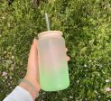 18OZ glass & straw Sale