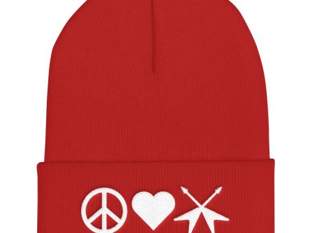 PLLG Symbols Cuffed Beanie Online Sale