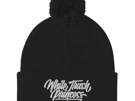 White Trash Princess Pom-Pom Beanie (Available in 9 Colors) For Discount