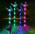 Solar Powered 1 Set Of 4 Acrylic Butterfly Garden Lights Fashion