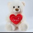 25CM Cute Heart Bear Dog Plush Red Heart Online Sale