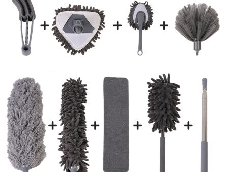 Extendable Microfiber Dusters Feather Duster with Telescoping Extension Pole for Cleaning Ceiling Fan - Grey Online Sale