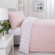 So Soft Spots & Stripes Blush Duvet Cover Set Cheap