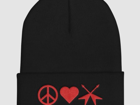 PLLG Symbols Cuffed Beanie Discount