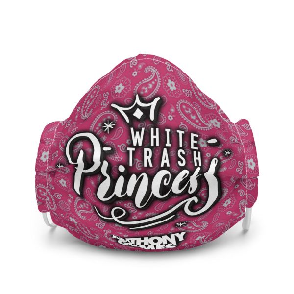 White Trash Princess Premium Face Mask (White or Black Straps) Discount