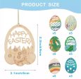 30pcs Creative Easter Egg Shape Wooden Slices For Sale