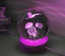 3D Jellyfish Crystal Ball Lamp For Sale