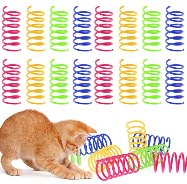 16pcs Cat Springs Toys Kitten Coil Spiral Pet Interactive For Discount