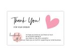 30 Pcs White Thank You Card on Sale