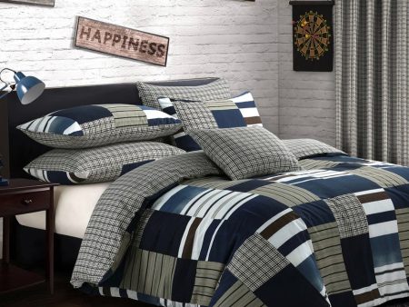 Velosso Denim Patchwork Duvet Cover & Pillowcase Set Online Sale