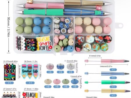 67 Pcs set New Focal Silicone Beads Pens Set Supply