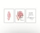 3pc Wall Art Frameless Poster Discount