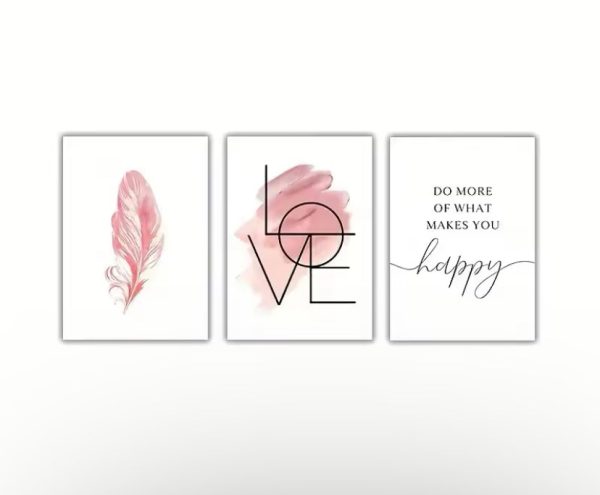 3pc Wall Art Frameless Poster Discount