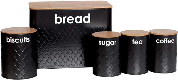 5pc Kitchen Storage Set Bread Bin Online now