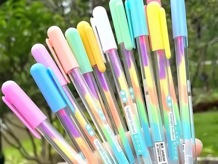 12-Pack Multicolor Gel Highlighter Pens For Sale