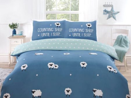 So Soft Counting Sheep Blue Duvet Cover Set Hot on Sale