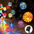 6.5M 30LED Moroccan Ball Solar String Lights Fashion