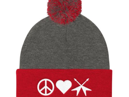 PLLG Symbols Pom Pom Knit Cap Hot on Sale