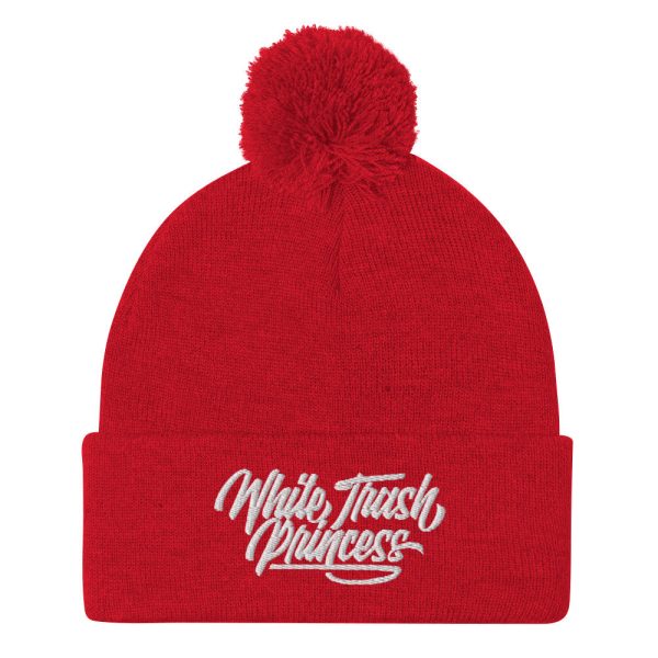 White Trash Princess Pom-Pom Beanie (Available in 9 Colors) For Discount