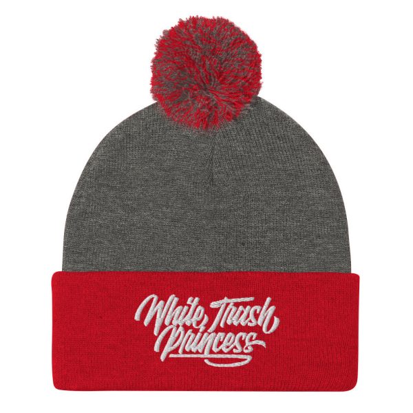 White Trash Princess Pom-Pom Beanie (Available in 9 Colors) For Discount