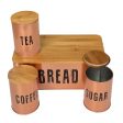 4 Pices Bread Bin Kitchen Set For Cheap