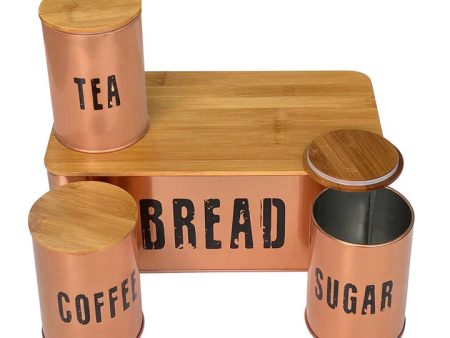 4 Pices Bread Bin Kitchen Set For Cheap